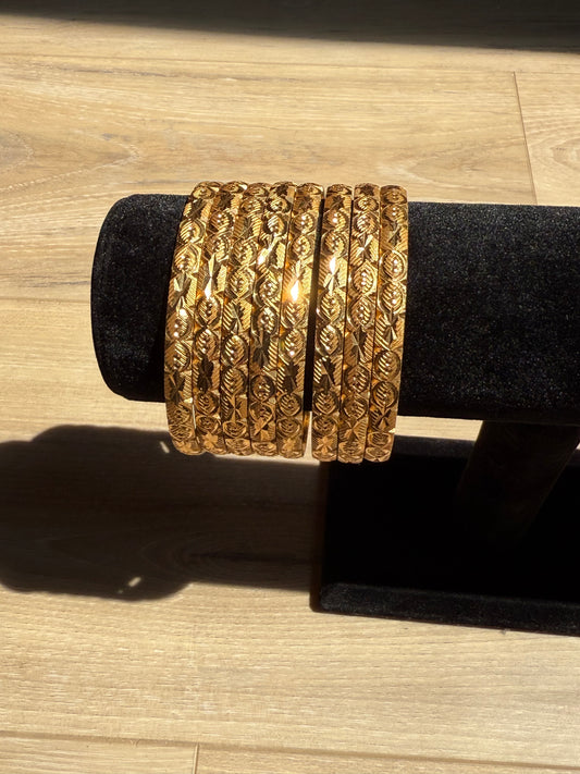 4 Piece Gold Plated Bangle Set