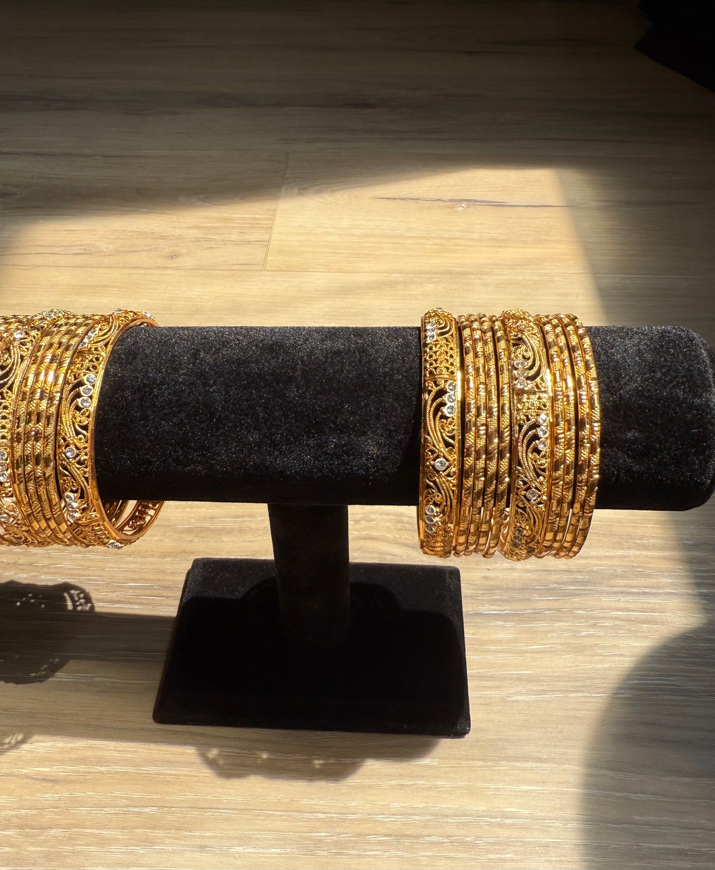8 Piece Gold Plated Bangle Set