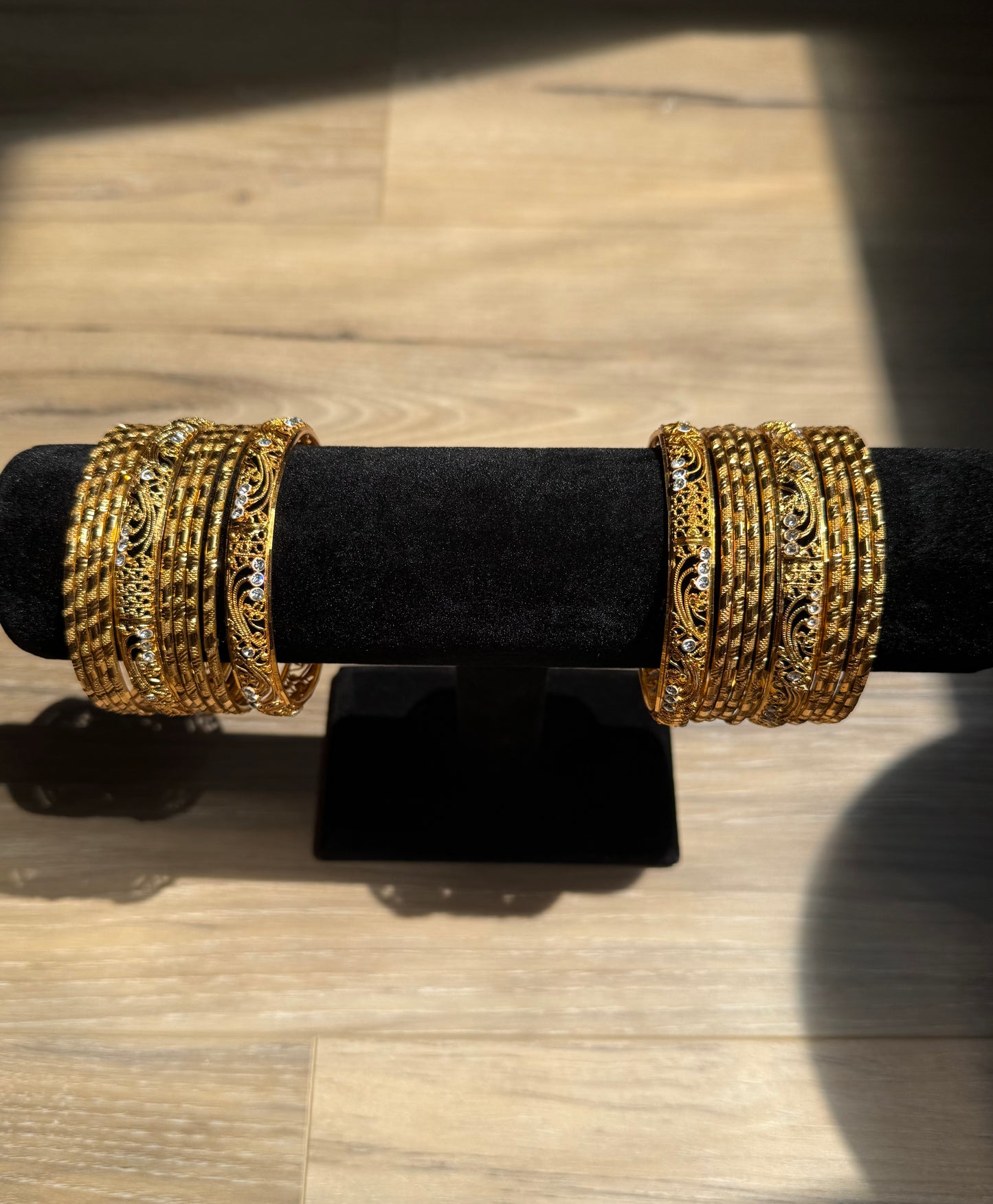 8 Piece Gold Plated Bangle Set